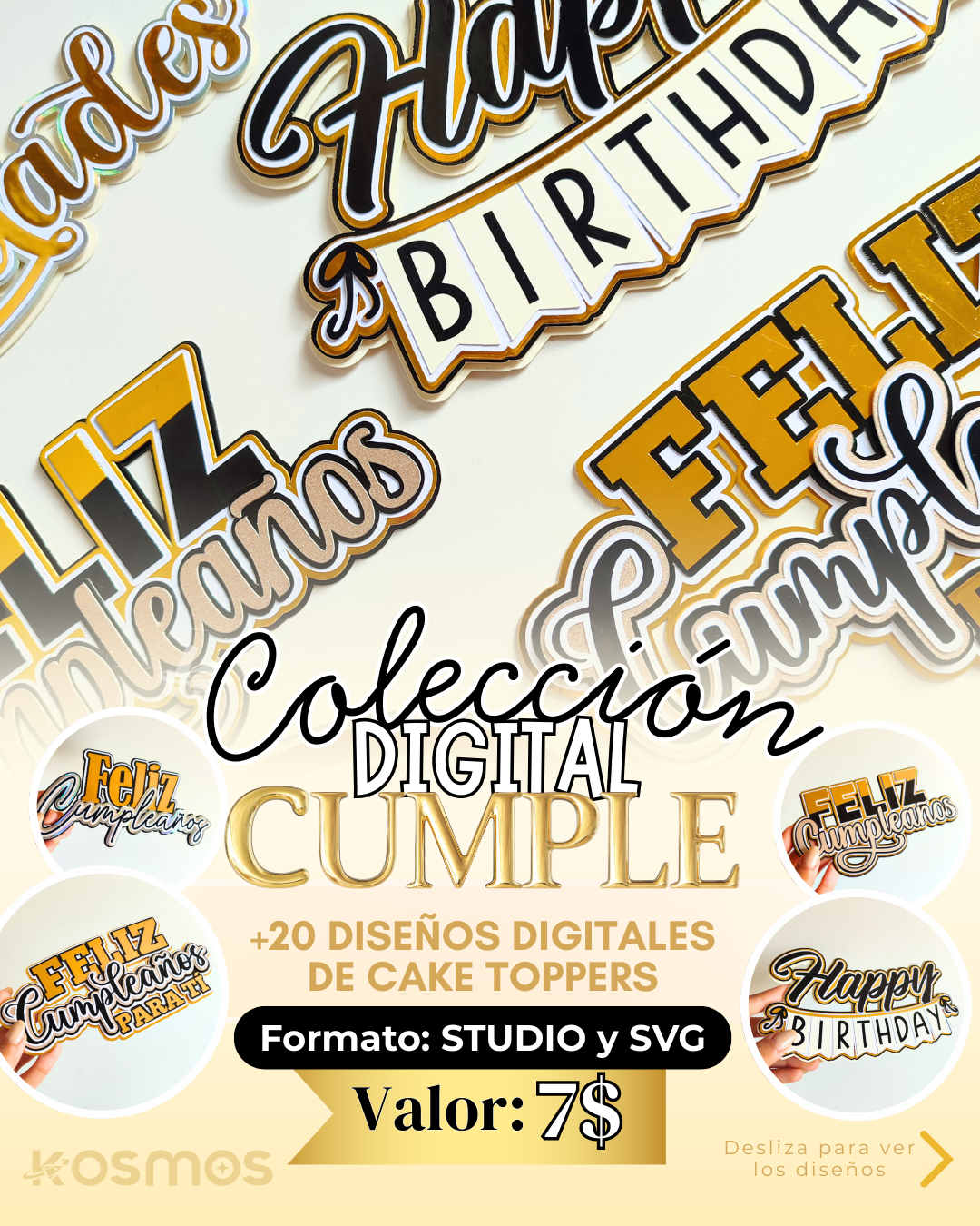 Colección Cake Toppers - Cumpleaños Premium