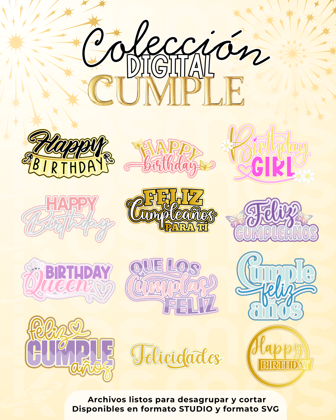 Colección Cake Toppers - Cumpleaños Premium