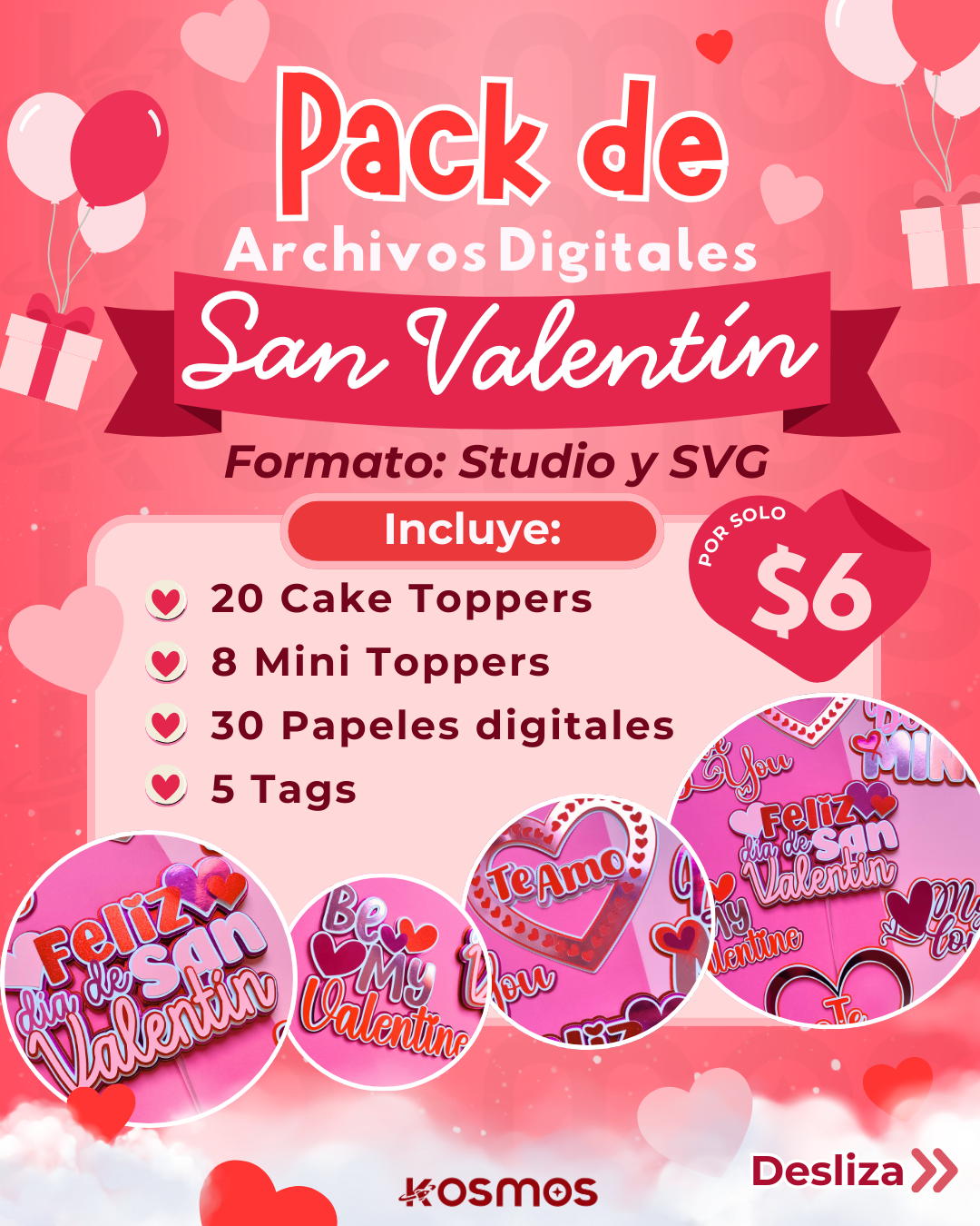COLECCIÓN CAKE TOPPER SAN VALENTÍN