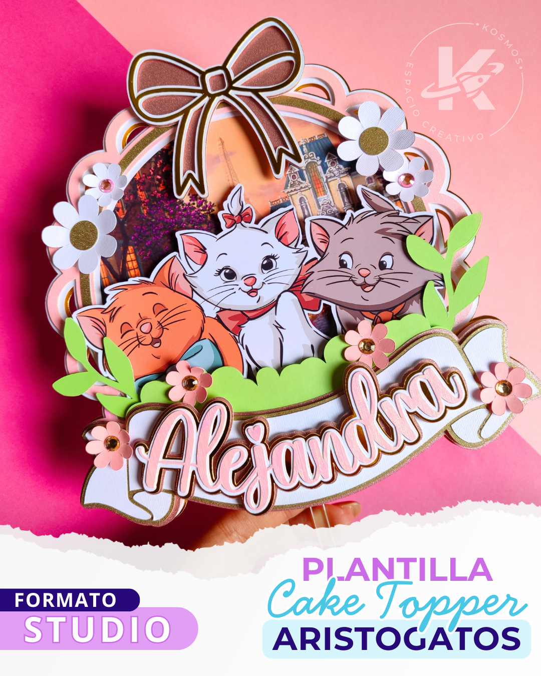 Cake Topper Aristogatos (Formato STUDIO)
