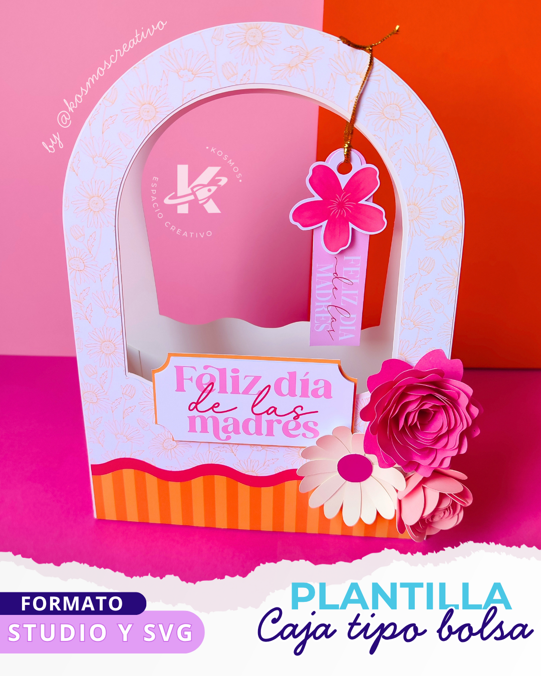 CAJA TIPO BOLSA - DÍA DE LAS MADRES