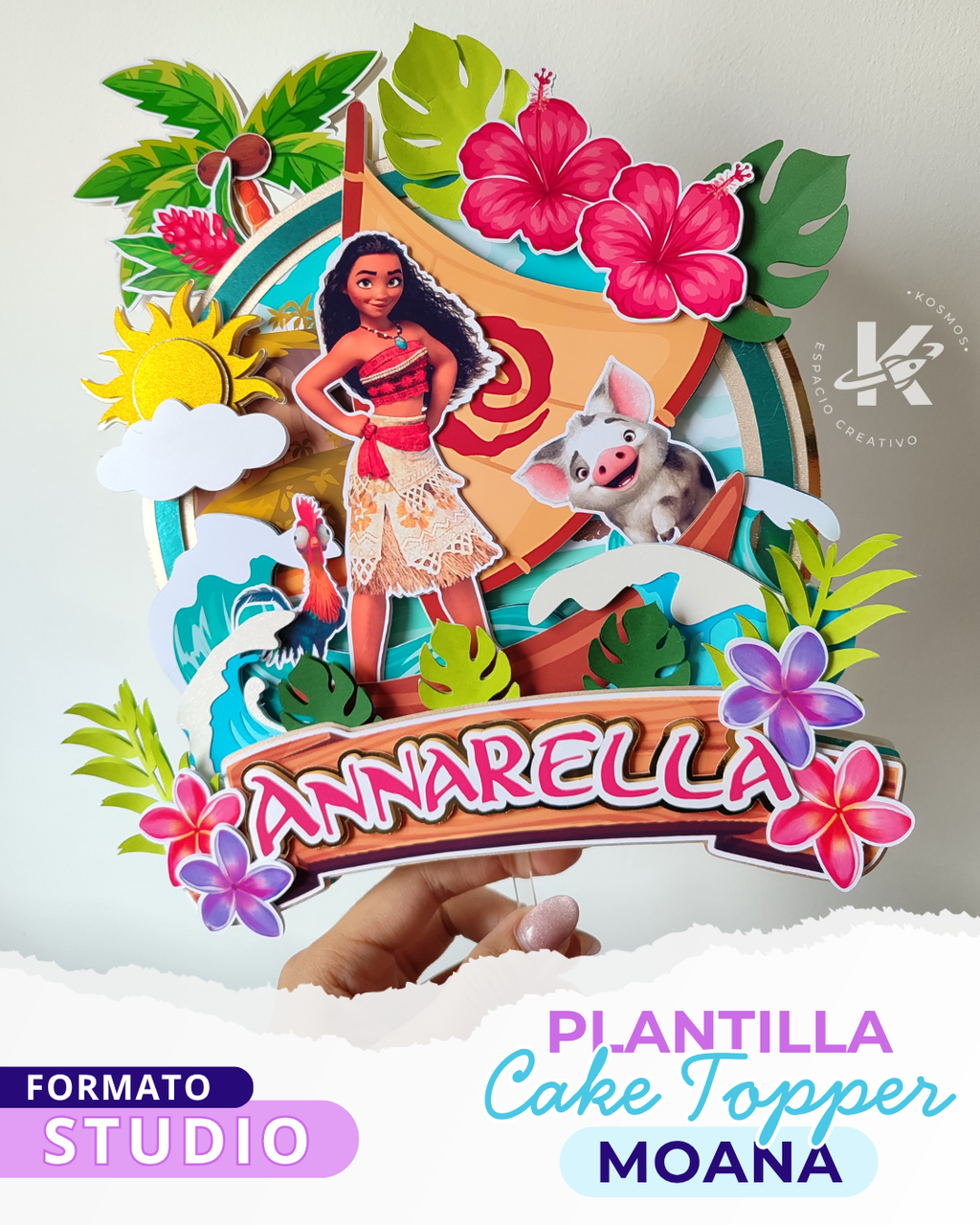 CAKE TOPPER MOANA (FORMATO STUDIO)