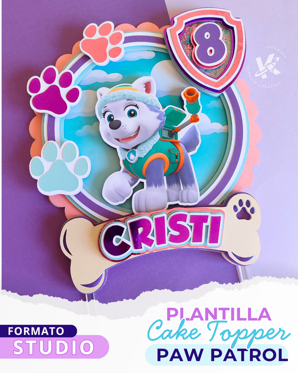 CAKE TOPPER PAW PATROL (FORMATO STUDIO)