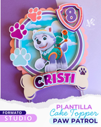 CAKE TOPPER PAW PATROL (FORMATO STUDIO)