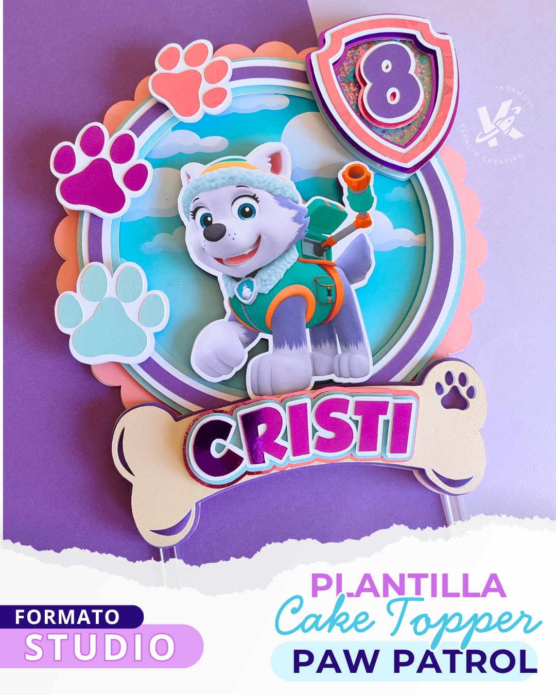 CAKE TOPPER PAW PATROL (FORMATO STUDIO)
